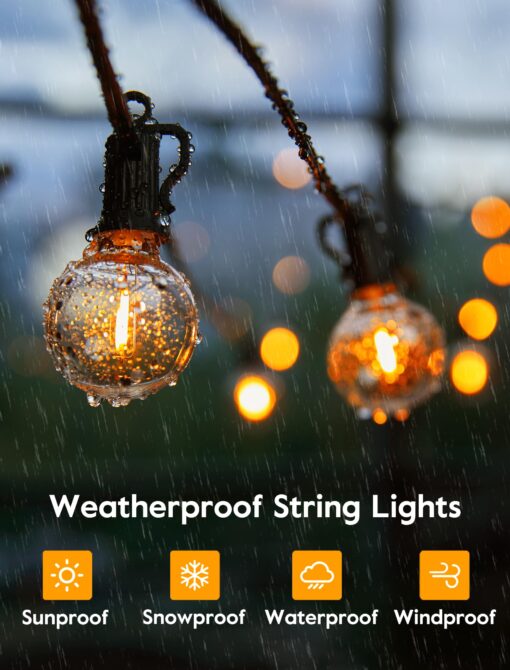 Brightown 208FT Solar String Lights Outdoor Waterproof with Remote, Solar Patio Lights with 100 Shatterproof LED Bulbs, 3 Light Mode, Dimmable & Timer, Hanging String Lights for Porch Garden Bistro - Image 8