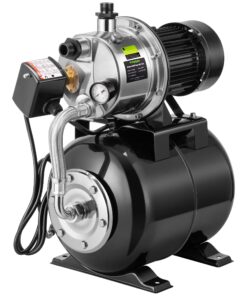 VIVOSUN 1.6 HP Shallow Well Pump with Pressure Tank, NSF Certified, 1320 GPH, Stainless Steel, Automatic Water Booster Jet Pump with Two Adapters for Home, Garden, Lawn