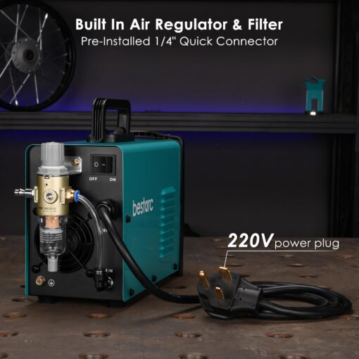 bestarc 55Amps Plasma Cutter, Blow Back Pilot Arc With [Air Sensor Technology], 110V/220V Dual Voltage Non-HF Plasma Cutting Machine, Digital Screen Display (CUT55XP 110V/220V) - Image 4