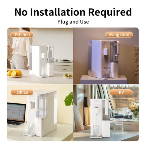 TOKIT Reverse Osmosis Water Filter Countertop, T1 SE Water Filter System with RO Filtration, NSF/ANSI 58, 3:1 Pure to Drain, Dual 1.4L Pure Water Pitchers for Home, No Installation - Image 2