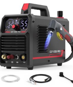 YESWELDER 55 Amp Plasma Cutter Non-High Frequency, Large LED Digital Display Non-Touch Pilot Arc, Digital DC Inverter 110/220V Dual Voltage Plasma Cutting Machine CUT-55DS PRO NEW