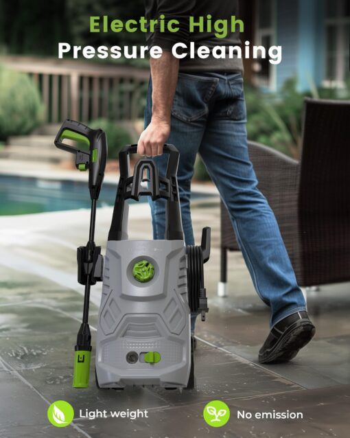 Pressure Washer, 4200PSI 2.6 GPM Power Washer with Foam Cannon 23FT Hose PATOOLIO Electric High Pressure Washer for Fences, Patios, Decks, Patios and Cars Powerwasher - Image 2