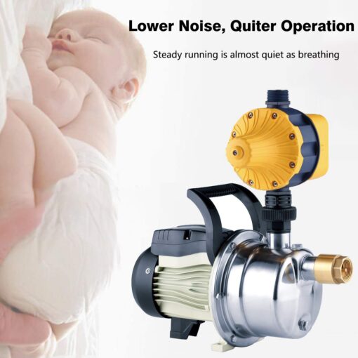 TDRFORCE 3/4 HP Water Pressure Booster Pump 110V Inline Water Transfer Pump Automatic Self Priming Irrigation Pump Shallow Well Jet Pump Household Booster Pump - Image 5