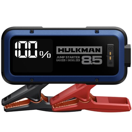 Hulkman Alpha85,Cobalt Blue, 2000A 74Wh Smart Jump Starter, 12V Portable Car Battery Booster with 3.3" Display, USB-C Power Pack,Includes 65W Wall Charger,Jumper Cables for up to 8.5L Gas/6.0L Diesel