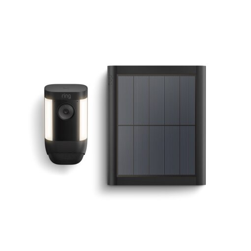 Ring Spotlight Cam Pro, Solar | 3D Motion Detection, Two-Way Talk with Audio+, and Dual-Band Wifi (2022 release) - Black