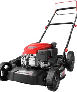 AMERISUN 21" Gas Lawn Mower with 144cc Engine, 2-in-1 Mulching & Side Discharge, 6-Position Height Adjustment, Foldable Handles for Lawn, Yard and Garden