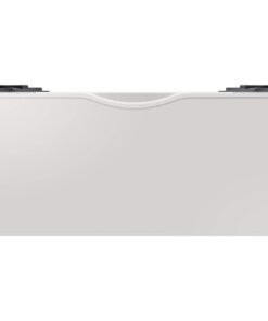 SAMSUNG 27-Inch Washer Dryer Pedestal Stand w/ Pull Out Laundry Storage Drawer, Stainless Steel, WE402NE/A3, 28.1"D x 27"W x 14.2"H, Ivory