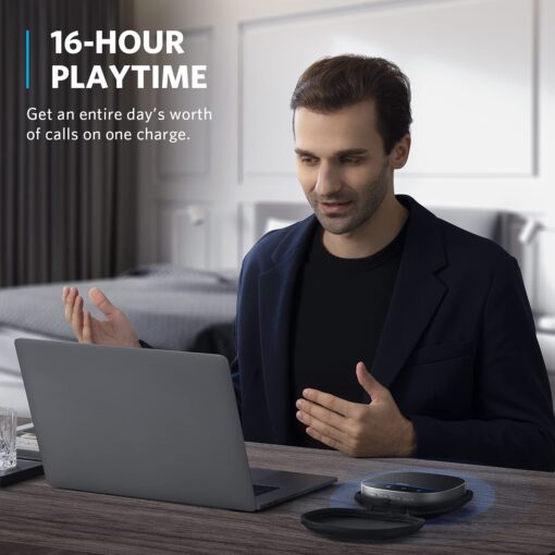 Anker PowerConf S500 Speakerphone with Zoom Rooms and Google Meet Certifications, USB-C Speaker, Bluetooth Speakerphone for Conference Room, Conference Microphone with Premium Voice Pickup - Image 3