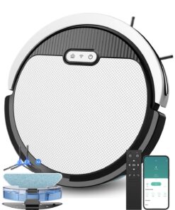 Pureatic V3 2 in 1 Robot Vacuum and Mop Combo，5000Pa Suction, Schedule Cleaning, Smart Mapping with 2.4G WiFi/Alexa/App/Remote Control, Automatic Self-Charging, Ideal for Pet Hair, Hard Floor