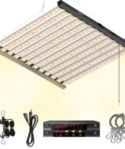 SZHLUX 800W LED Grow Light 7×7ft with Timer and Temp Control, Full Spectrum UV&IR Grow Lamp with 2304 Diodes, Sunlight Plant Light for Seedling Veg and Bloom Grow Light Fixtures