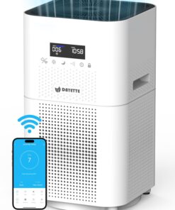 Dayette Smart WIFI Air Purifiers for Home Large Room Up to 3000 Sq Ft, APP & Alexa Control Air Cleaner, H14 Ture HEPA Filter for Allergies Pet Dander Smoke Dust, 22dB Sleep Mode for Bedroom