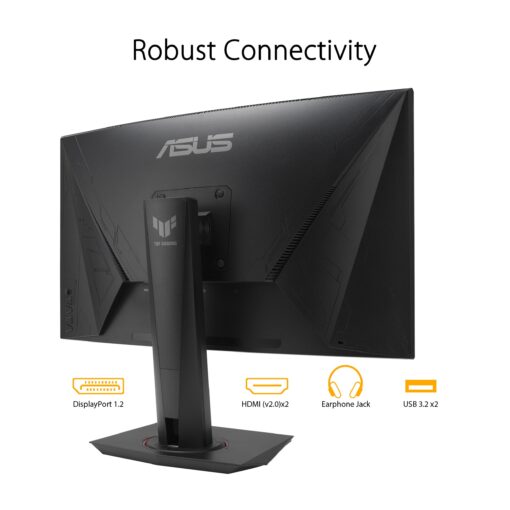 ASUS 27” 1080P TUF Gaming Curved HDR Monitor (VG27VQM) - Full HD, 240Hz, 1ms, Height Adjustable, Black - Image 4