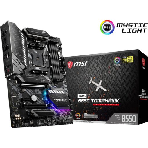 MSI MAG B550 TOMAHAWK Gaming Motherboard (AMD AM4, DDR4, PCIe 4.0, SATA 6Gb/s, M.2, USB 3.2 Gen 2, HDMI/DP, ATX, AMD Ryzen 5000 Series processors) - Image 3