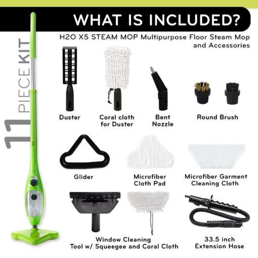 H2O MOP® X5 Steam Mop and Handheld Steam Cleaner For Cleaning Hardwood and Kitchen Tile Floors, Grout Cleaner, Upholstery Cleaner and Carpets - Image 7