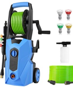 Commowner Electric Pressure Washer 4800 PSI 2.8 GPM Power Washers Electric Powered with 33ft Pressure Hose M22-14mm, 4 Nozzle and Foam Cannon, powerwashers for home, Cars, Fences, Patio, Upgraded Blue