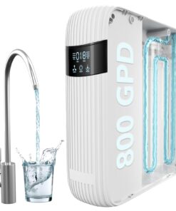 CripsTaste Tankless Reverse Osmosis System 800GPD High Flow Rate NSF 58&42 Certified & SGS Tested Under Sink Water Filtration System 2.5:1 Pure to Drain RO Water Filter System Under Sink