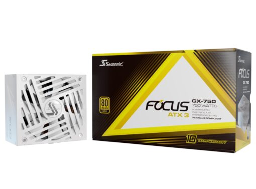 Seasonic Focus GX-750 White ATX3, 750W 80+ Gold Full-Modular, Fan Control in Fanless, Silent, Cooling Mode, 10 Year Warranty, Power Supply for Gaming and Various Application, SRP-FGX751-A5A32SF. - Image 6