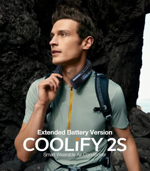 TORRAS COOLiFY 2S【Extended Battery Version】 Neck Air Conditioner 【28 Hrs Cooling】, Portable Personal Cooler Neck Fan, App Control Rechargeable Neck Fans that blow cold air for travel - Image 6