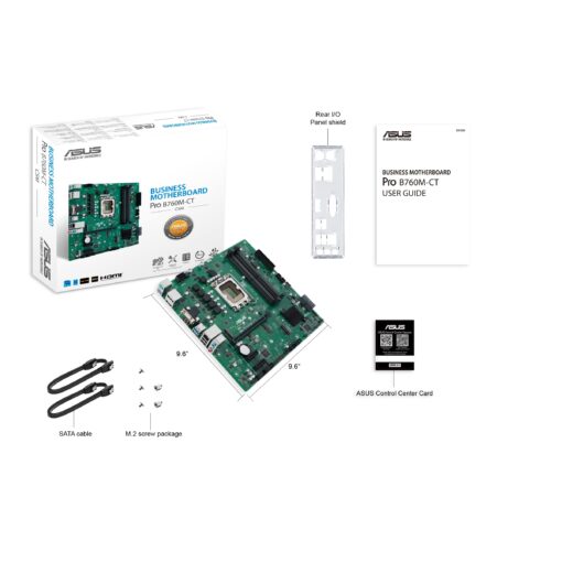 ASUS Pro B760M-CT-CSM Intel LGA1700(13th&12th Gen)mATX commercial motherboard,DDR5,PCIe 4.0,2xM.2 PCIe 4.0 slots,front USB 3.2 Gen 1 Type-C,D-Sub,TPM IC onboard,Q-LED Core,Mono-out header,SMBUS header - Image 2
