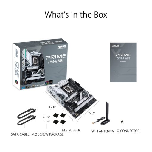 ASUS Prime Z790-A WiFi 6E LGA 1700(Intel 14th,13th&12th) ATX Motherboard (16+1 DrMOS, PCIe 5.0,DDR5,4X M.2 Slots,2.5 Gb LAN,USB 3.2 Gen 2 Front Panel Type-C, Thunderbolt 4/USB4, DP) - Image 2