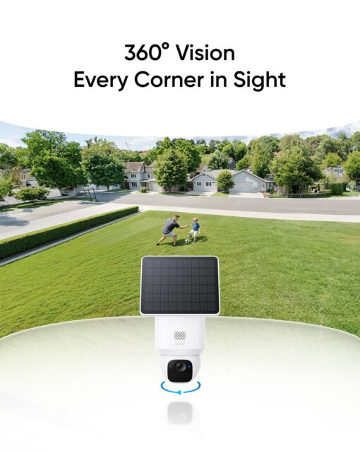 eufy Security SoloCam E30, 2 Pack, Security Cameras Wireless Outdoor, Solar Camera Outdoor Wireless, 360° Pan, AI Tracking, 2K Clarity, HomeBase S380 Compatible, No Monthly Fee - Image 7