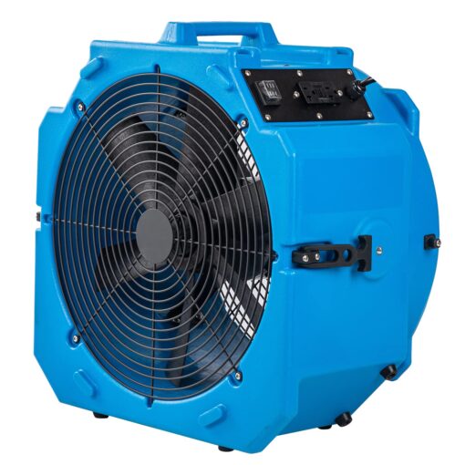 MOUNTO AM25AX 2-Speed 1/4 HP 4000 CFM 18-Inch Axial Fan Air Mover Blower with Roto-Mold Housing for Water Damage Restoration, Air Cooling, Ventilation, and Drying - Powerful Industrial Fan - Image 3