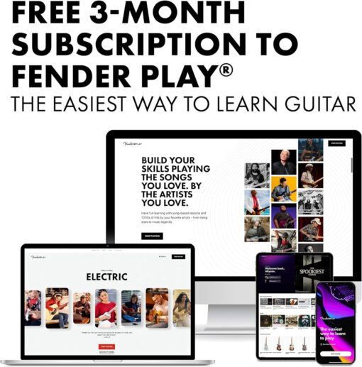 Squier 6 String Electric Guitar Pack, Right, Black (0371720006) - Image 5