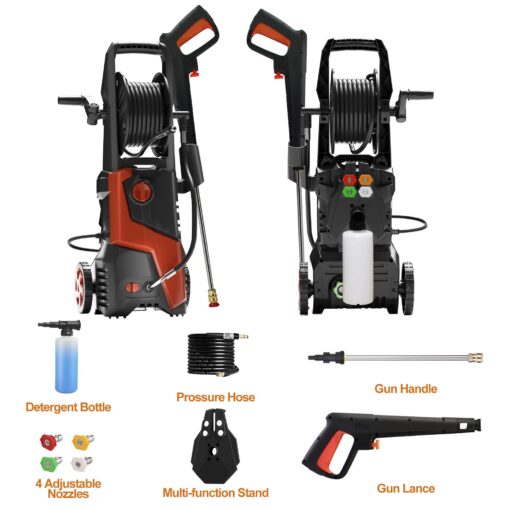 Electric Pressure Washer 5000PSIMax 3.5GPM Pressure Washer with 20 Ft Hose 16.3 Ft Power Cord, Making It Perfect for Cleaning Cars, Pool, Patio - Image 5