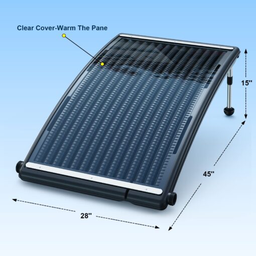 YOWPSY Curve Solar Pool Heater, Made for Above-Ground and Inground Pools, Includes 2 Adapters, 2 Hoses & Clamps - Image 7