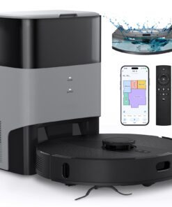Robot Vacuum and Mop Combo, Self-Emptying, 60-Day Capacity, Schedule, 180mins Runtime, Home Mapping, Wi-Fi/App/Alexa/Remote, Robotic Vacuum Cleaner for Pet, Hard Floors, Carpet