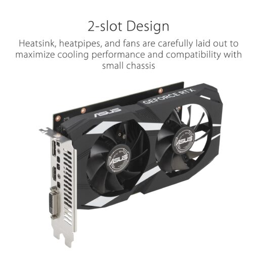 ASUS Dual NVIDIA GeForce RTX 3050 6GB Gaming Graphics Card - PCIe 4.0, 6GB GDDR6 Memory, HDMI 2.1, DisplayPort 1.4a, Native DVI-D, 2-Slot Design, Steel Bracket, IP5X Rating, GPU Tweak III - Image 6
