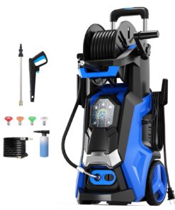 Electric Pressure Washer 5000PSI-Max 3.6GPM Power Washer Touch Screen Adjustable Pressure,4 Nozzles and 500ml Foam Cannon Power Washer Cleaning for Patio