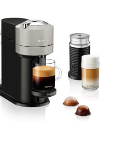Nespresso Vertuo Next Coffee and Espresso Maker by Breville, with Aeroccino Milk Frother, Light Grey