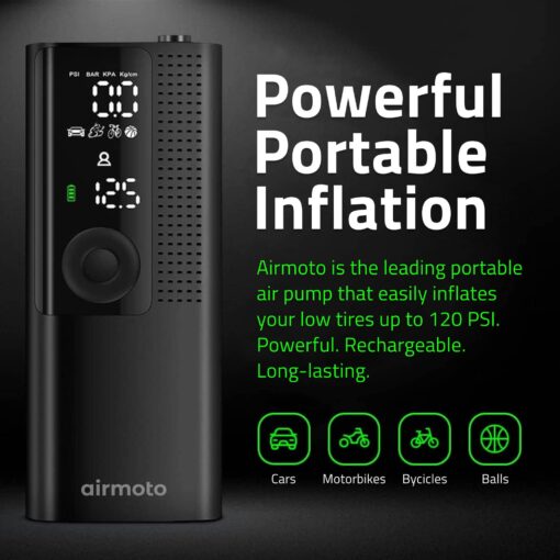 Airmoto and Power Kit Bundle Deal - 3 bundle - Tire Inflator Portable Air Compressor with Power Kit for Charging at Home and on The Road - Cordless Air Pump for Car Tires, Motorcycle, Bicycle - Image 8