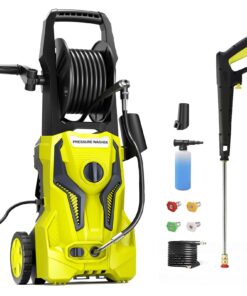 Electric Pressure Washer - 5000PSImax 3.2GPM ZHUOLIN Power Washer for Cars Washing with 25FT Pressure Hose, Golden Yellow