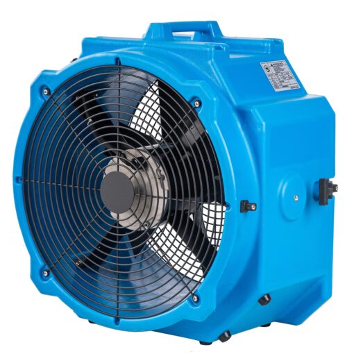 MOUNTO AM25AX 2-Speed 1/4 HP 4000 CFM 18-Inch Axial Fan Air Mover Blower with Roto-Mold Housing for Water Damage Restoration, Air Cooling, Ventilation, and Drying - Powerful Industrial Fan - Image 7