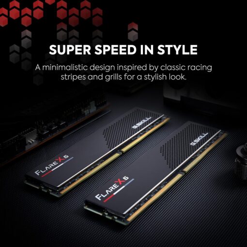 G.SKILL Flare X5 Series (AMD Expo & Intel XMP 3.0) DDR5 RAM 64GB (2x32GB) 6000MT/s CL36-36-36-96 1.35V Desktop Computer Memory U-DIMM - Matte Black (F5-6000J3636F32GX2-FX5) - Image 4