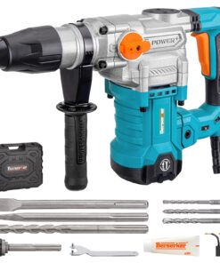 Berserker 1-9/16" SDS-Max Heavy Duty Rotary Hammer Drill with Vibration Control,Safety Clutch,13 Amp 3 Functions Demolition Rotomartillo for Concrete-Including 4 Drill Bits,2 Chisels,Carrying Case