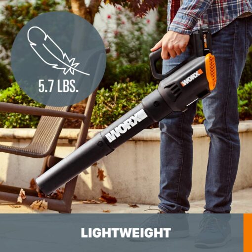 Worx 20V String Trimmer Cordless & Edger 3.0 + Leaf Blower Cordless with Battery and Charger Turbine, Black and Orange - Image 6