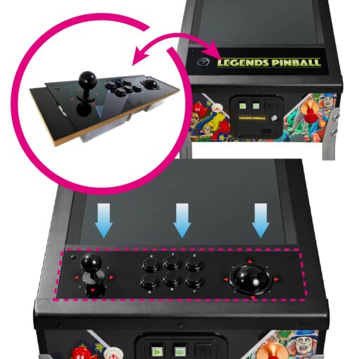 Arcade Control Panel, Drop-in Upgrade for Legends Pinball Arcade Machine Console, Home Arcade, Plug and Play Arcade Style 8-Way Joy Stick and Trackball Controllers - Image 5