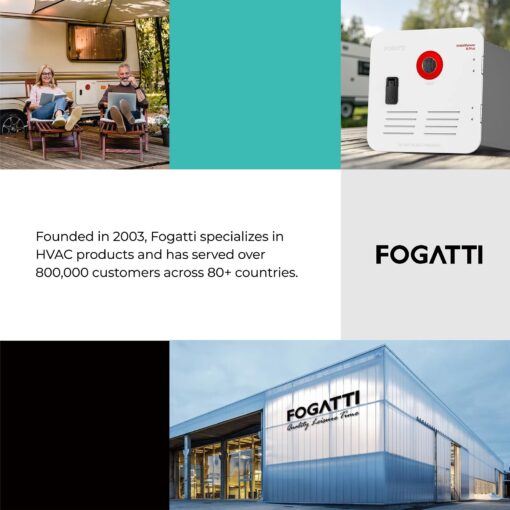 FOGATTI Electric Tank Water Heater, 8.0 Gallon Point of Use Instant Hot Water Heater 120V 1440W, Wall or Floor Mounted, Easy to Install - Image 3