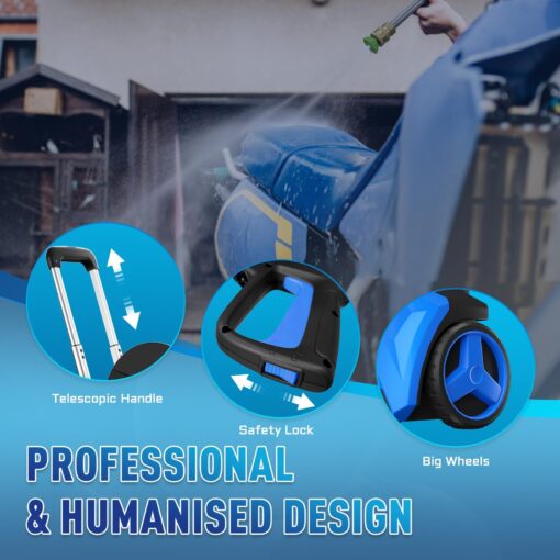 Electric Pressure Washer 5000PSI-Max 3.6GPM Power Washer Touch Screen Adjustable Pressure,4 Nozzles and 500ml Foam Cannon Power Washer Cleaning for Patio - Image 5