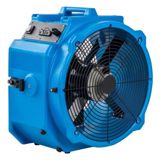 MOUNTO AM25AX 2-Speed 1/4 HP 4000 CFM 18-Inch Axial Fan Air Mover Blower with Roto-Mold Housing for Water Damage Restoration, Air Cooling, Ventilation, and Drying - Powerful Industrial Fan