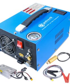 Spritech PCP Air Compressor, Portable 4500Psi/30Mpa, Water/Oil-Free, PCP Rifle/Pistol and Paintball Tank Air Pump, Powered by 12V Car DC or Home 110V AC with Power Converter and Oil-Moisture Filter