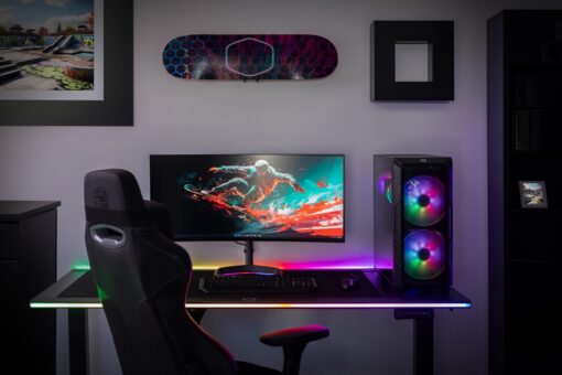 Cooler Master HAF 500 High-Airflow Mid-Tower ATX Gaming Case + Hyper 212 Halo CPU Cooler 140W TDP + 650W Gold PSU – 3X ARGB Fans, 120mm GPU Fan, Mesh Front, Tempered Glass, Cable Management - Image 5