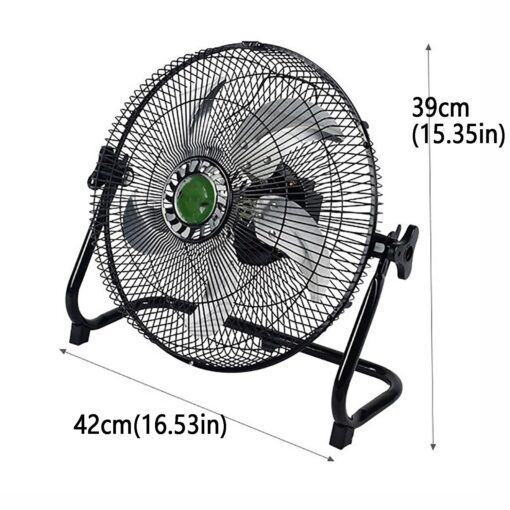 HSPLXYT 12" Portable Solar Rechargeable Floor Fan, 8000mAH Battery Capacity Solar Panel Powered Battery Operated Fan Portable Fan Table Fan for Fishing, Camping, Bedroom, Workplace (Color : Black) - Image 2