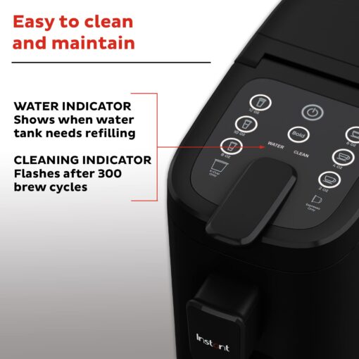 Instant Pot Pod, 3-in-1 Espresso, K-Cup Pod and Ground Coffee Maker, From the Makers of Instant Pot with Reusable Coffee Pod for Ground Coffee, 2 to 12oz. Brew Sizes, 68oz Reservoir - Image 5