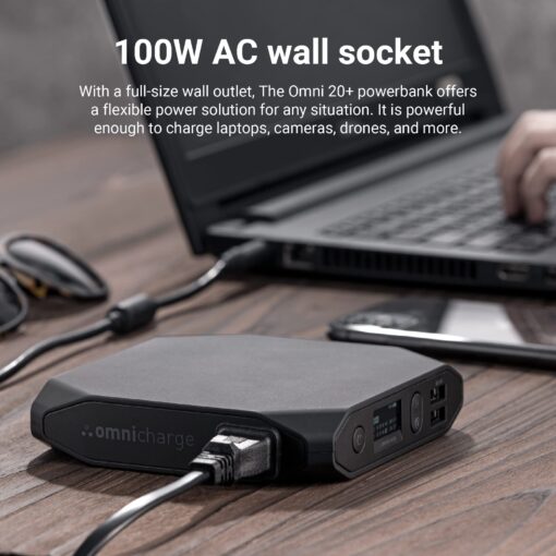 Omni 20+ Professional Premium Portable Power Bank with AC Outlet 20,000mAh/71Wh,Laptop Power Bank,Universal Charger for All Devices, Fast Charging USB-C & QC 3.0, Travel-Friendly Power Solution - Image 6