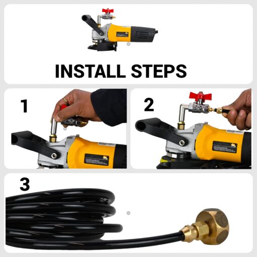 QuickT SPW702A Concrete Countertop Wet Polisher Variable Speed Grinder Sander Granite Stone Polisher Polishing Fabrication Tools Kit - 4" Diamond Polishing Pads for Concrete Granite Marble Tile Polish - Image 8