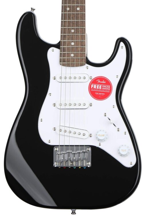 Squier Mini Stratocaster Electric Guitar, with 2-Year Warranty, Black, Laurel Fingerboard - Image 5